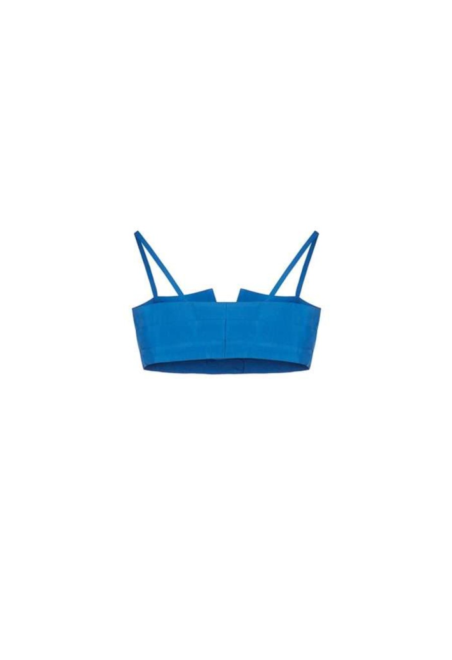 SARA ROKA Gillyna Top Doppio Colletto Bralette Blu - Sara Roka | Superiore