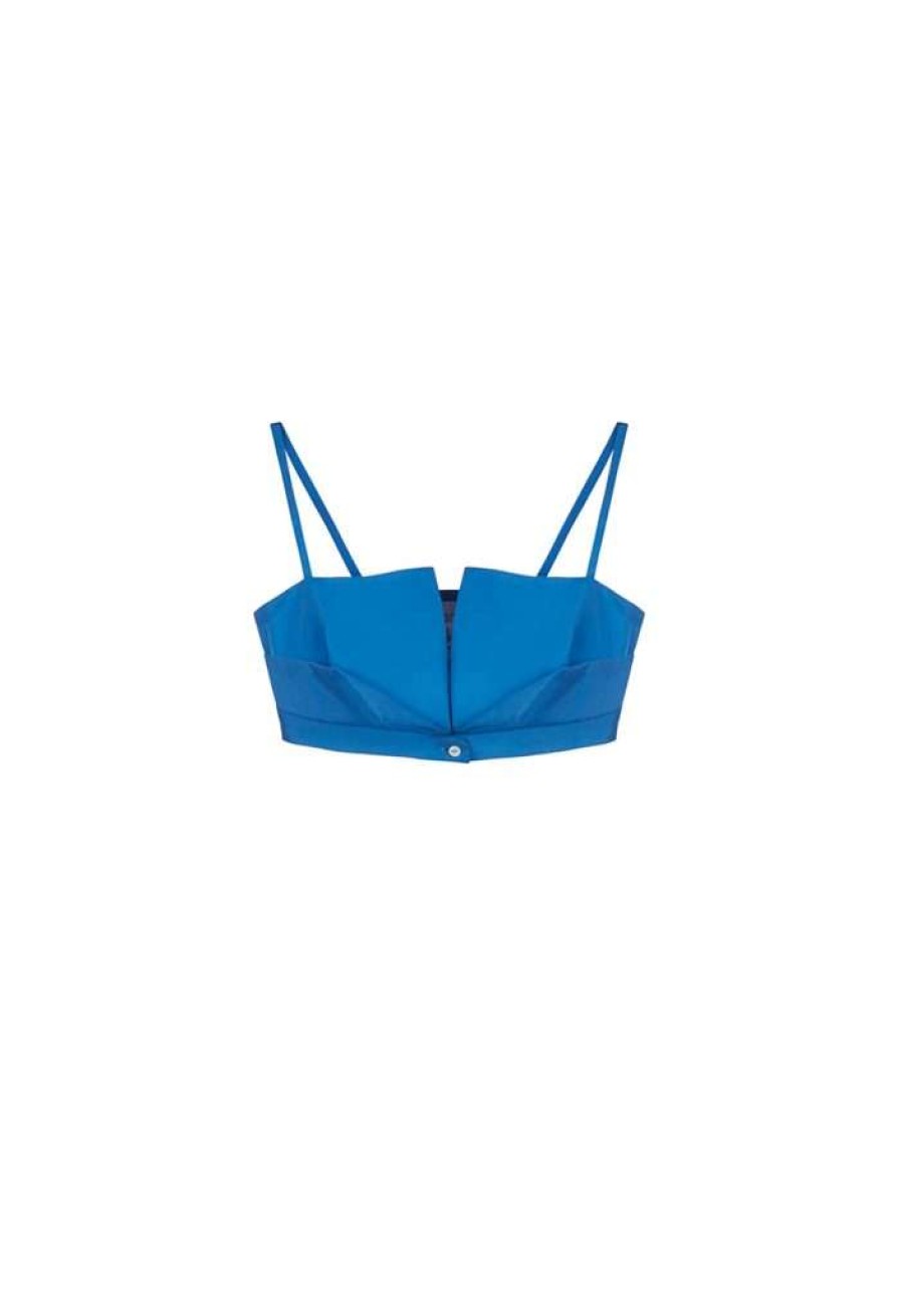 SARA ROKA Gillyna Top Doppio Colletto Bralette Blu - Sara Roka | Nuovi Arrivi